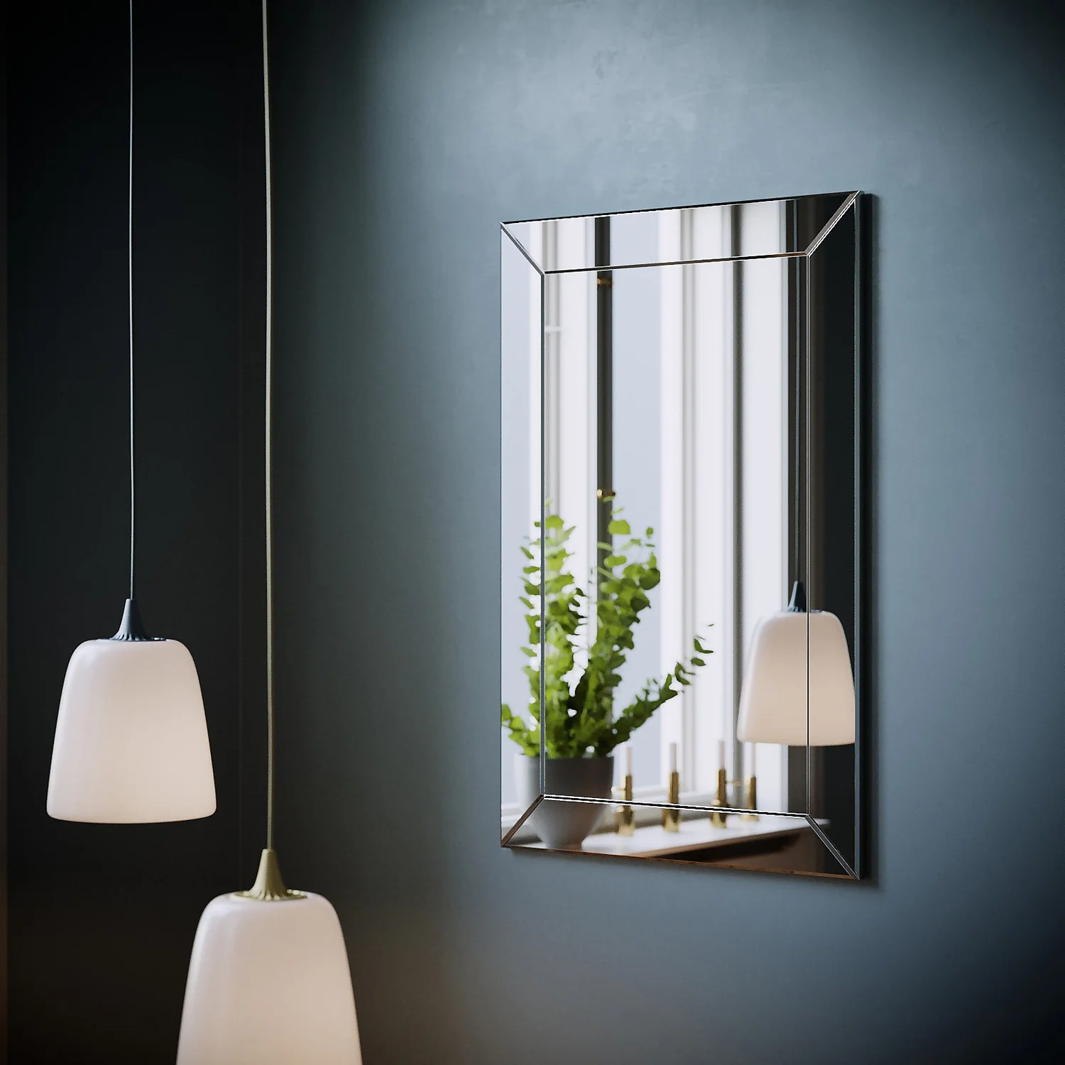 Bevelled Edge Mirror - 90x60cm 2 Bevelled Edge Mirror - 90x60cm - Image 2
