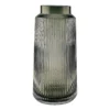 Ridged Glass Vase - Smoke