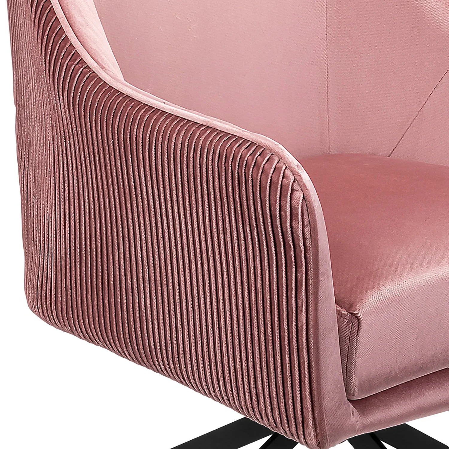 Pia Pleat Swivel Chair - Rose 6 Pia Pleat Swivel Chair - Rose - Image 6