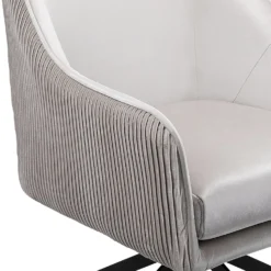 Pia Pleat Swivel Chair - Silver -Curver Shop 12882871 1104887373158504