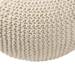 Charles Chunky Knit Pouffe - Cream 9 Charles Chunky Knit Pouffe - Cream -Curver Shop 12882880 1564898261798049