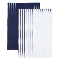 KitchenCraft Butchers Stripe Set Of 2 Tea Towels