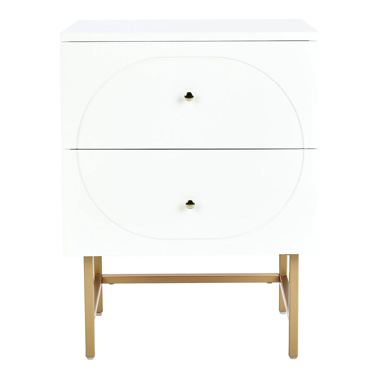 House Beautiful Taylor 2 Drawer Bedside Table - White 5 House Beautiful Taylor 2 Drawer Bedside Table - White - Image 5