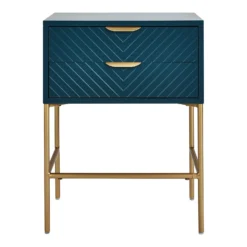 House Beautiful Trixie 2 Drawer Bedside Table - Blue 11 House Beautiful Trixie 2 Drawer Bedside Table - Blue -Curver Shop 12886098 1824862228080914