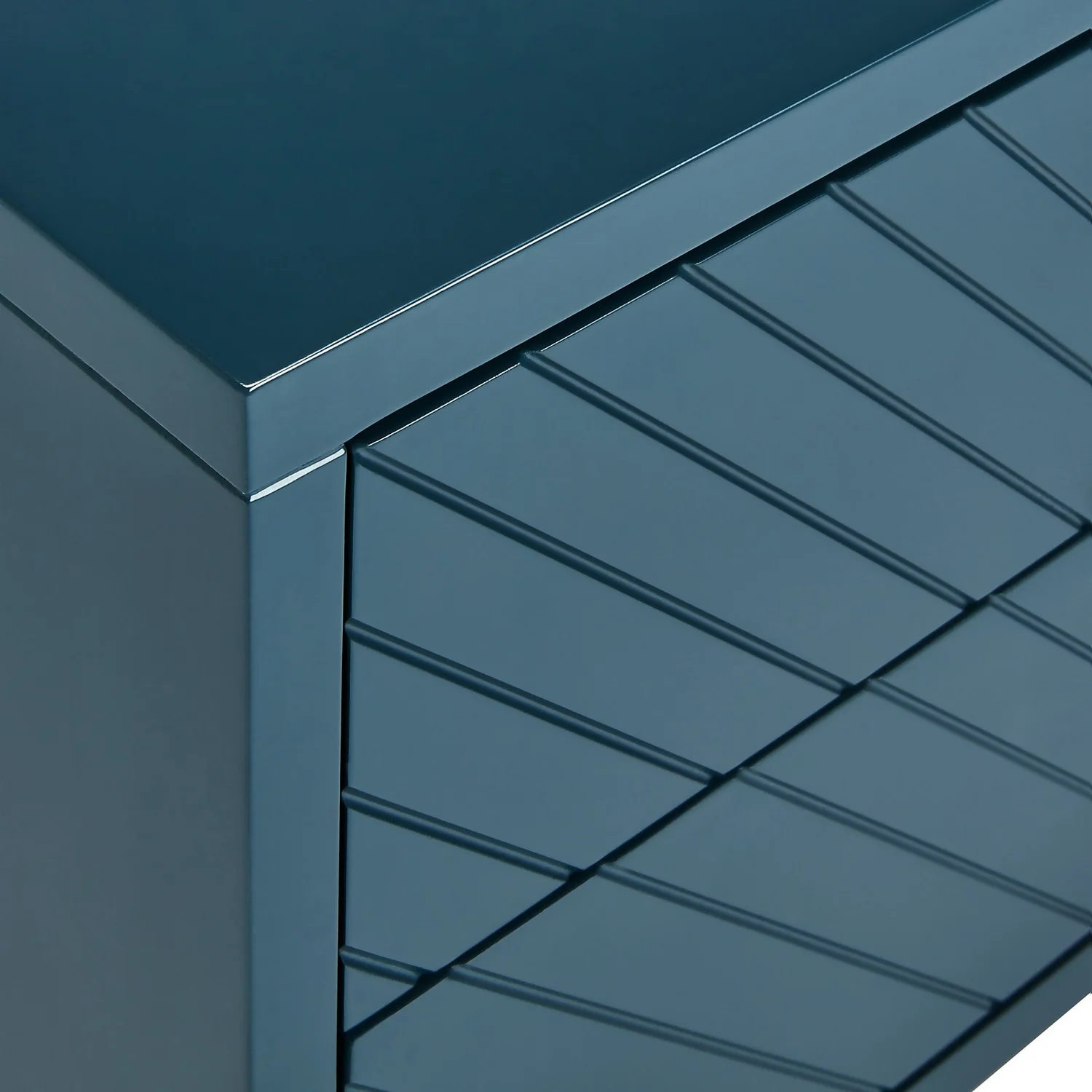 House Beautiful Trixie 2 Drawer Bedside Table - Blue 7 House Beautiful Trixie 2 Drawer Bedside Table - Blue - Image 7