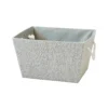 Neutral Herringbone Large Storage Basket