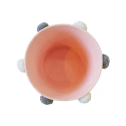 Round Cotton Rope Blush Pom Pom Basket -Curver Shop 12886596 9294857031512957