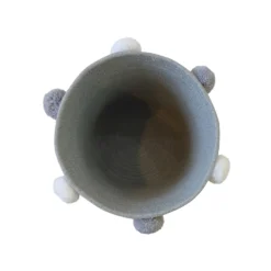Round Cotton Rope Grey Pom Pom Basket 7 Round Cotton Rope Grey Pom Pom Basket -Curver Shop 12886597 1874857031618479