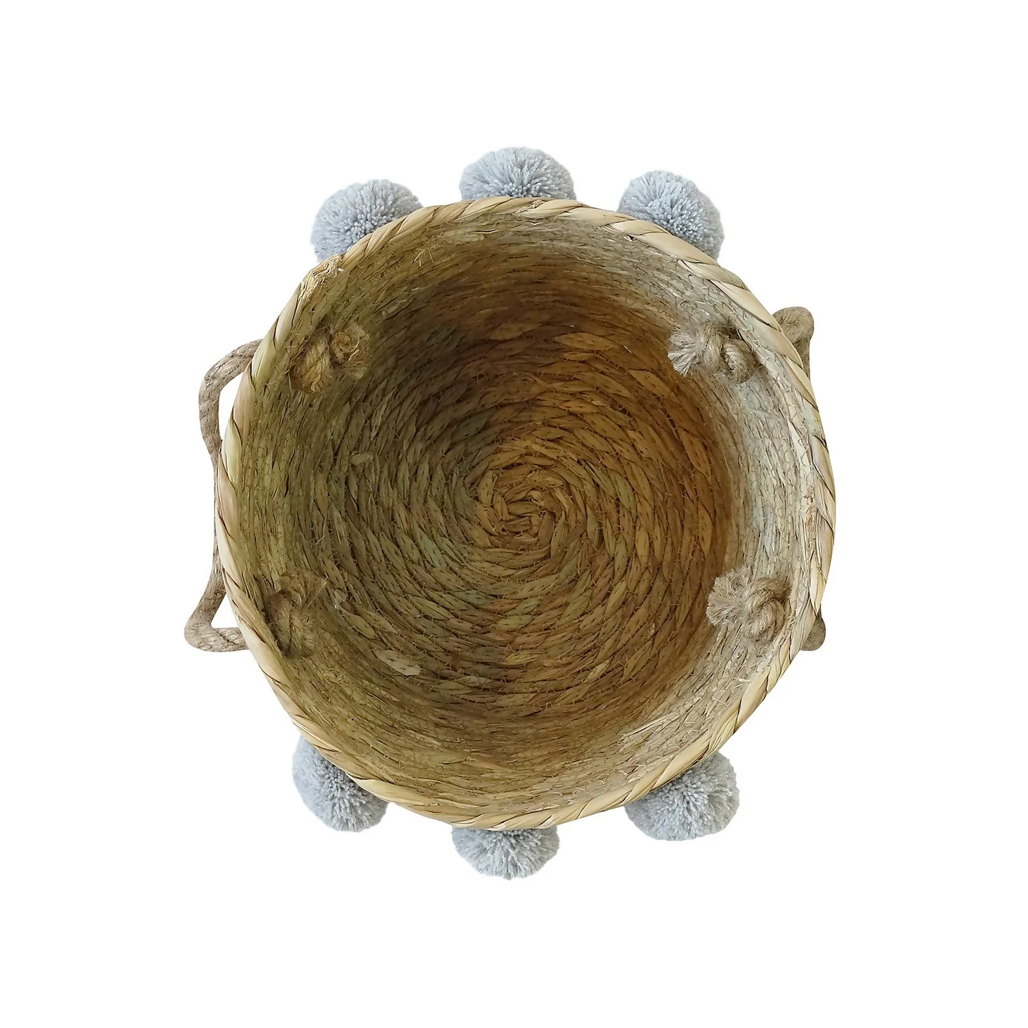 Natural Rush Basket With Handles 3 Natural Rush Basket With Handles - Image 3