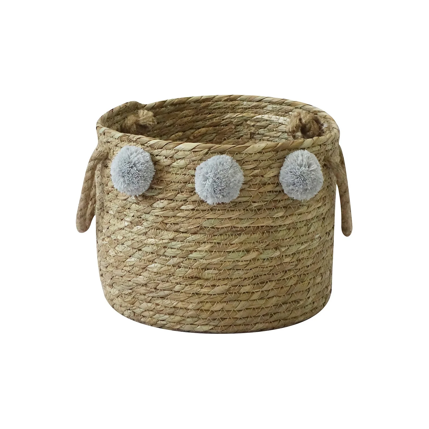 Natural Rush Basket With Handles 1 Natural Rush Basket With Handles