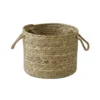 Natural Rush Basket With Rope Handles