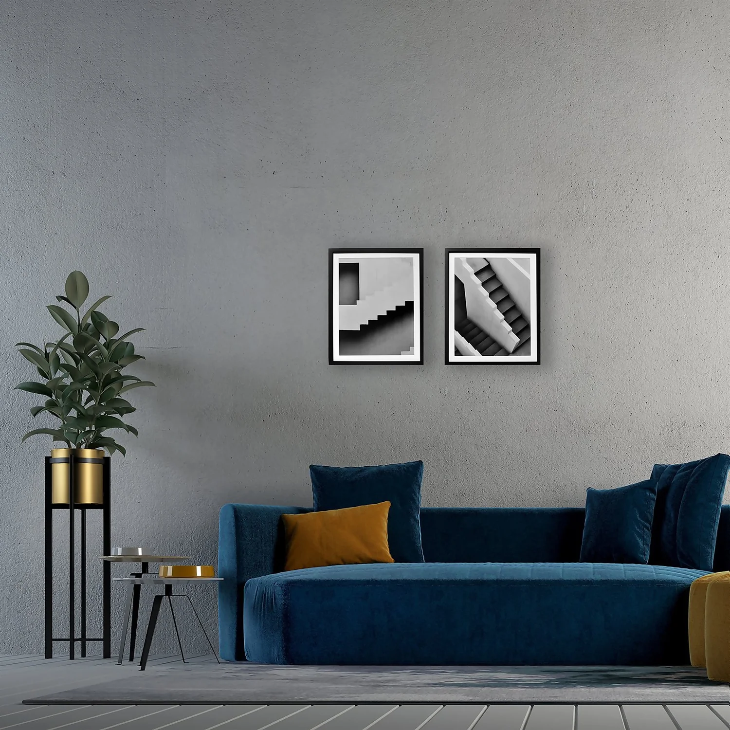 House Beautiful Set Of 2 Stairs Prints - 40x50cm 2 House Beautiful Set Of 2 Stairs Prints - 40x50cm - Image 2