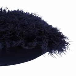 Navy Faux Mongolian Fur Cushion -Curver Shop 12887722 1144843711594056