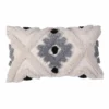 None Tufted Geometric Cushion Grey 30x50cm