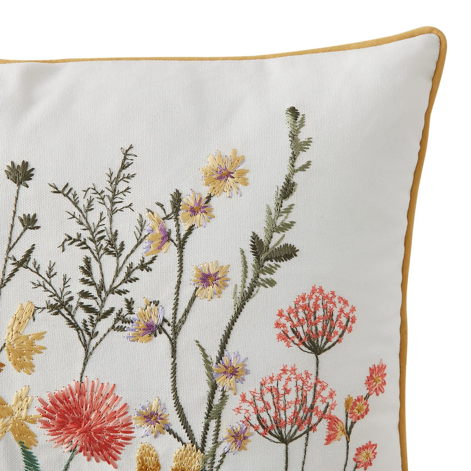 Embroidered Floral Cushion - 30x50cm 4 Embroidered Floral Cushion - 30x50cm - Image 4