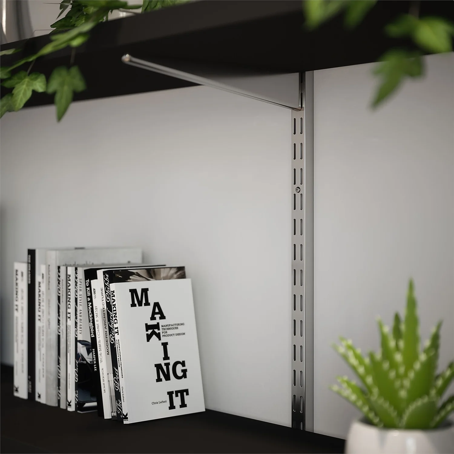 Twin Slot Shelving Kit - 1600mm Krome Twinslot And 120mm Brackets - Chrome Effect 3 Twin Slot Shelving Kit - 1600mm Krome Twinslot And 120mm Brackets - Chrome Effect - Image 3