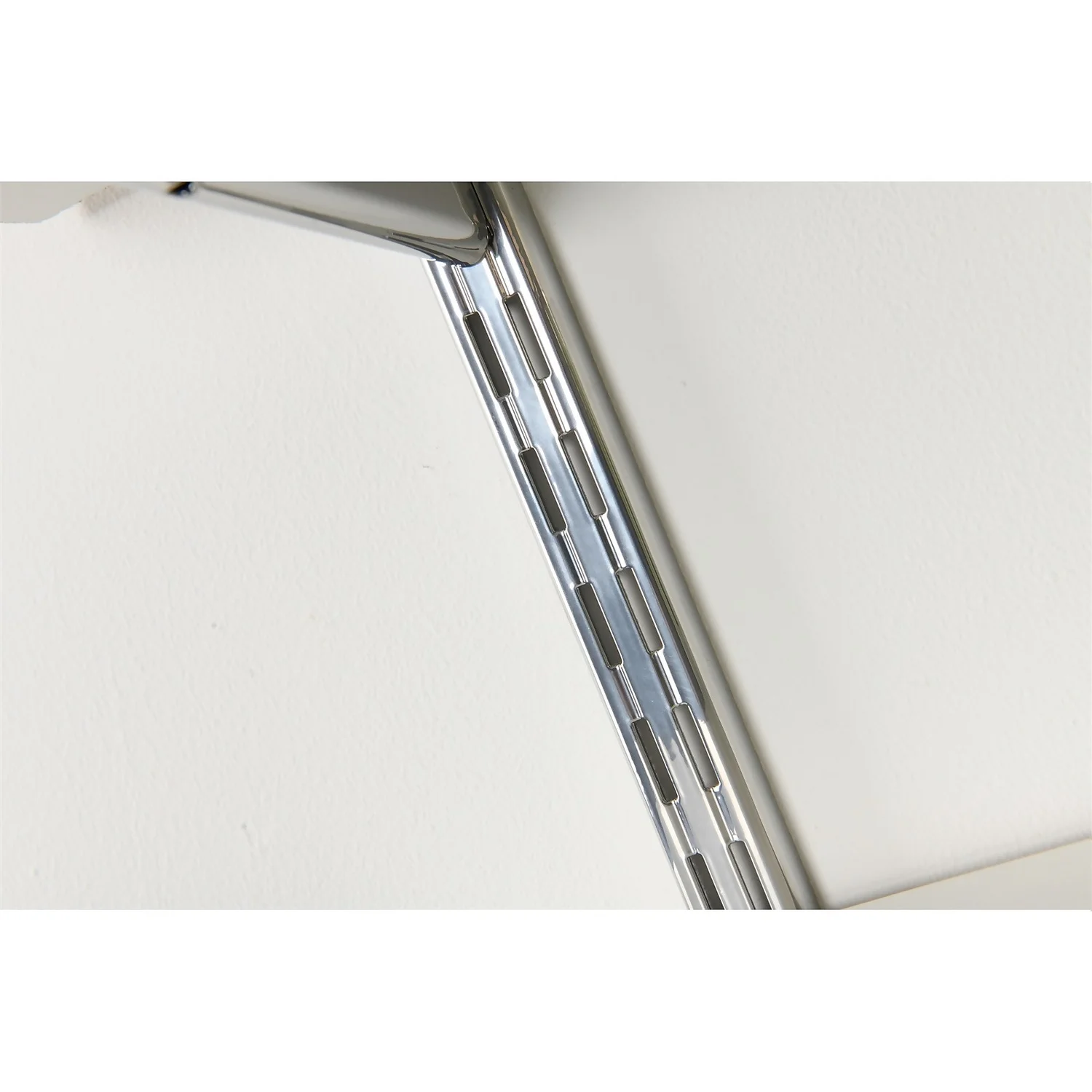 Twin Slot Shelving Kit - 1600mm Krome Twinslot And 120mm Brackets - Chrome Effect 1 Twin Slot Shelving Kit - 1600mm Krome Twinslot And 120mm Brackets - Chrome Effect
