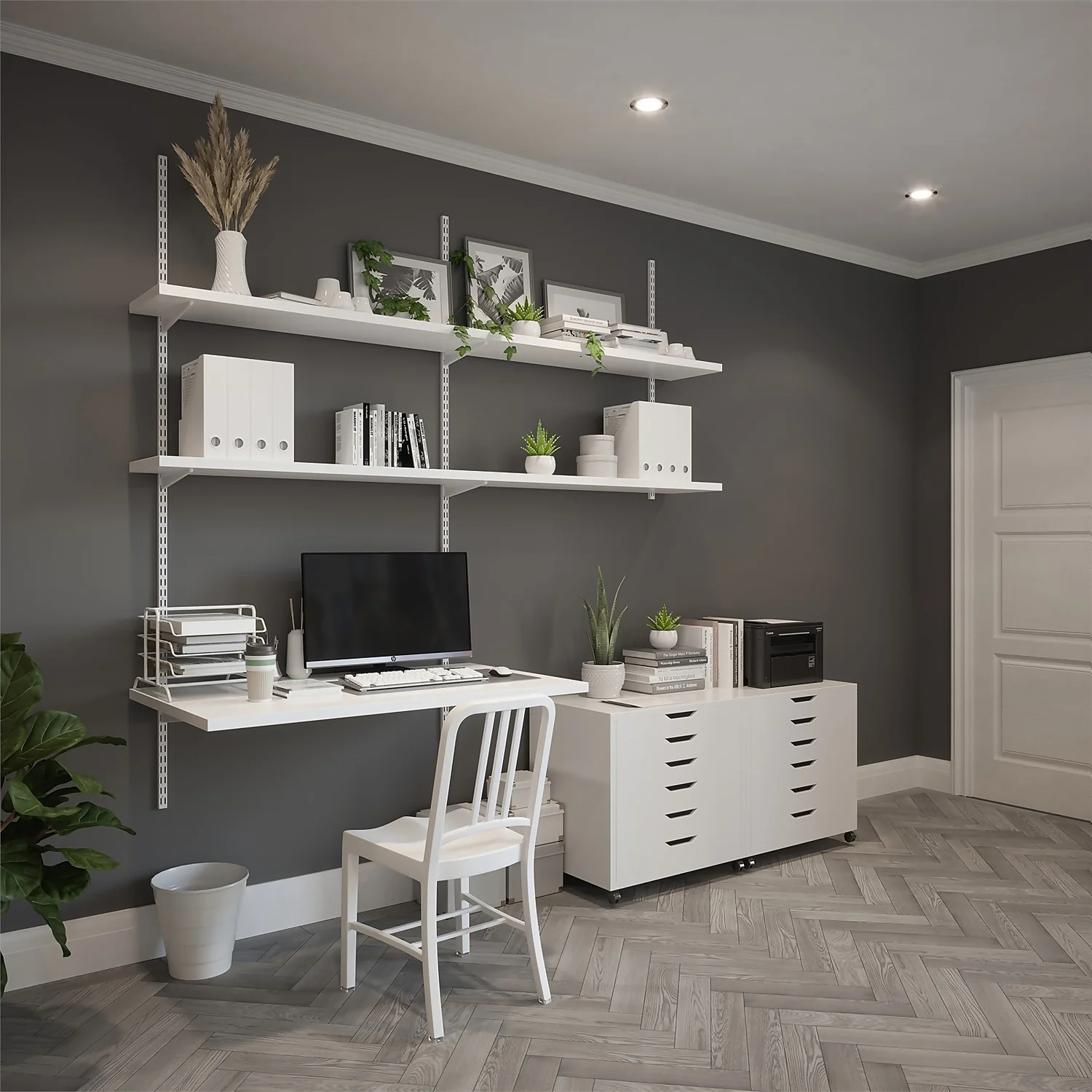 Anti-bacterial Twin Slot Shelving Kit - 1219mm White Twinslot And 216mm Brackets - White 4 Anti-bacterial Twin Slot Shelving Kit - 1219mm White Twinslot And 216mm Brackets - White - Image 4