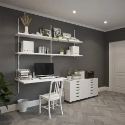 Anti-bacterial Twin Slot Shelving Kit - 1981mm White Twinslot And 270mm Brackets - White -Curver Shop 12888875 1714843294387890