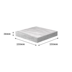 Flexi Storage Decorative Shelving Floating Shelf Grey Oak 250x38x250mm -Curver Shop 12889892 4994976219095233