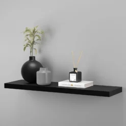 Flexi Storage Decorative Shelving Floating Shelf Black Oak 900x38x240mm -Curver Shop 12889895 8824867914451104