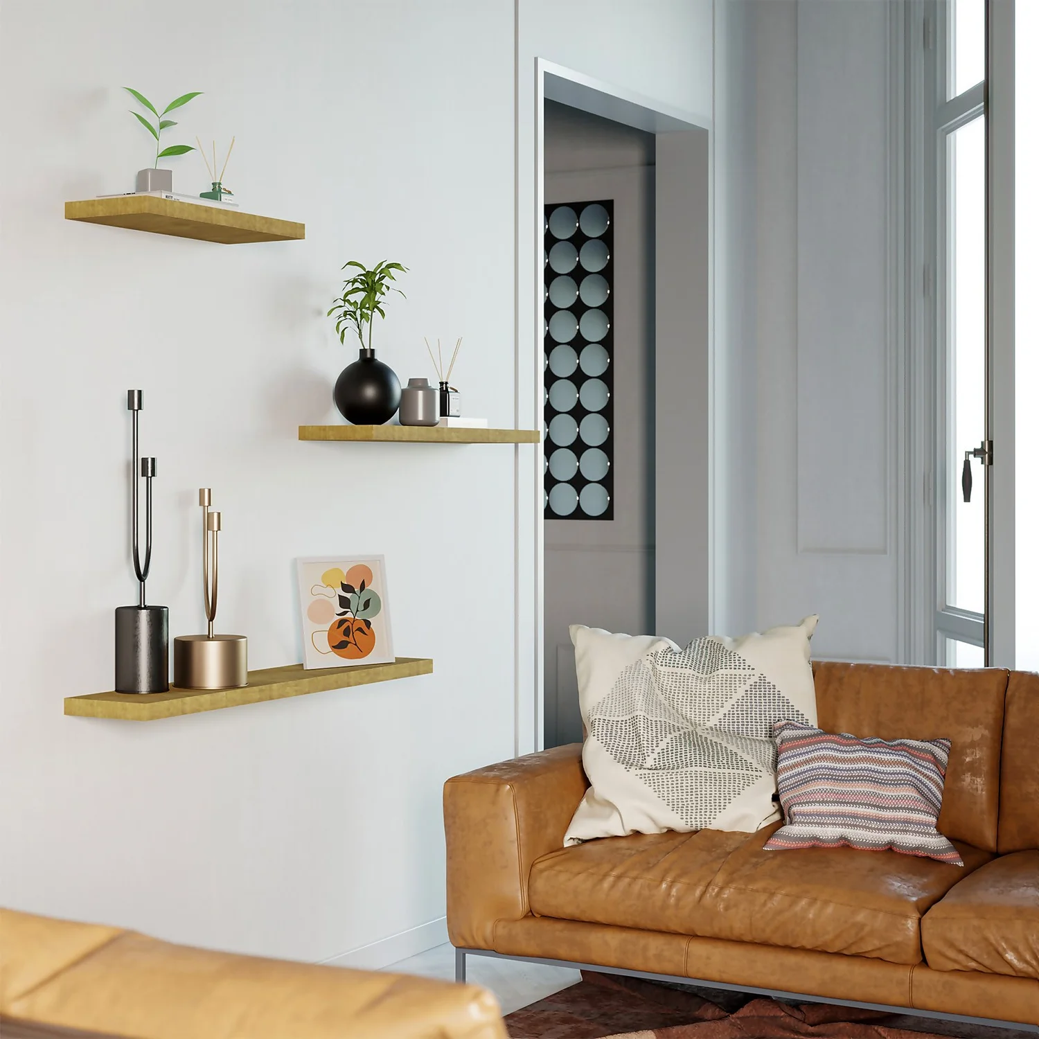 Flexi Storage Decorative Shelving Floating Shelf Mango Oak 900x38x240mm 2 Flexi Storage Decorative Shelving Floating Shelf Mango Oak 900x38x240mm - Image 2