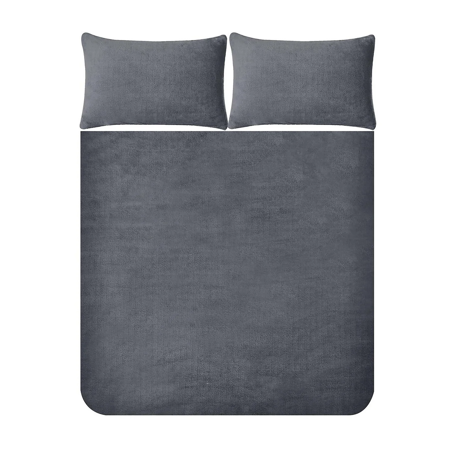 Snuggle Fleece Bedding Set - Charcoal - King 1 Snuggle Fleece Bedding Set - Charcoal - King