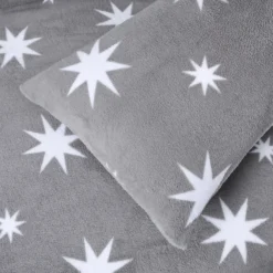 Snuggle Fleece Bedding Set - Grey Star - Double -Curver Shop 12891926 1624869747875310