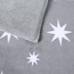 Snuggle Fleece Bedding Set - Grey Star - Double -Curver Shop 12891926 3474869747921651