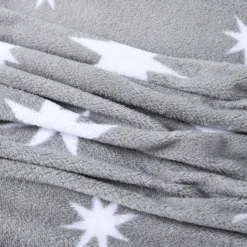 Snuggle Fleece Bedding Set - Grey Star - Double -Curver Shop 12891926 6274869747946776