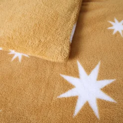 Snuggle Fleece Bedding Set - Ochre Star - Double -Curver Shop 12891930 1924869747948768