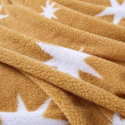 Snuggle Fleece Bedding Set - Ochre Star - Double -Curver Shop 12891930 8414869747979569