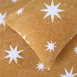 Snuggle Fleece Bedding Set - Ochre Star - King -Curver Shop 12891933 9054869747877788