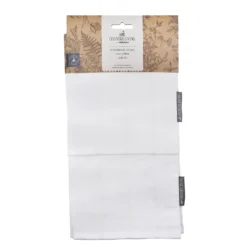 Country Living Embroidered Tea Towels - 2 Pack - White
