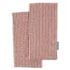 House Beautiful Woven Bold Stripe Tea Towels - 2 Pack - Rust