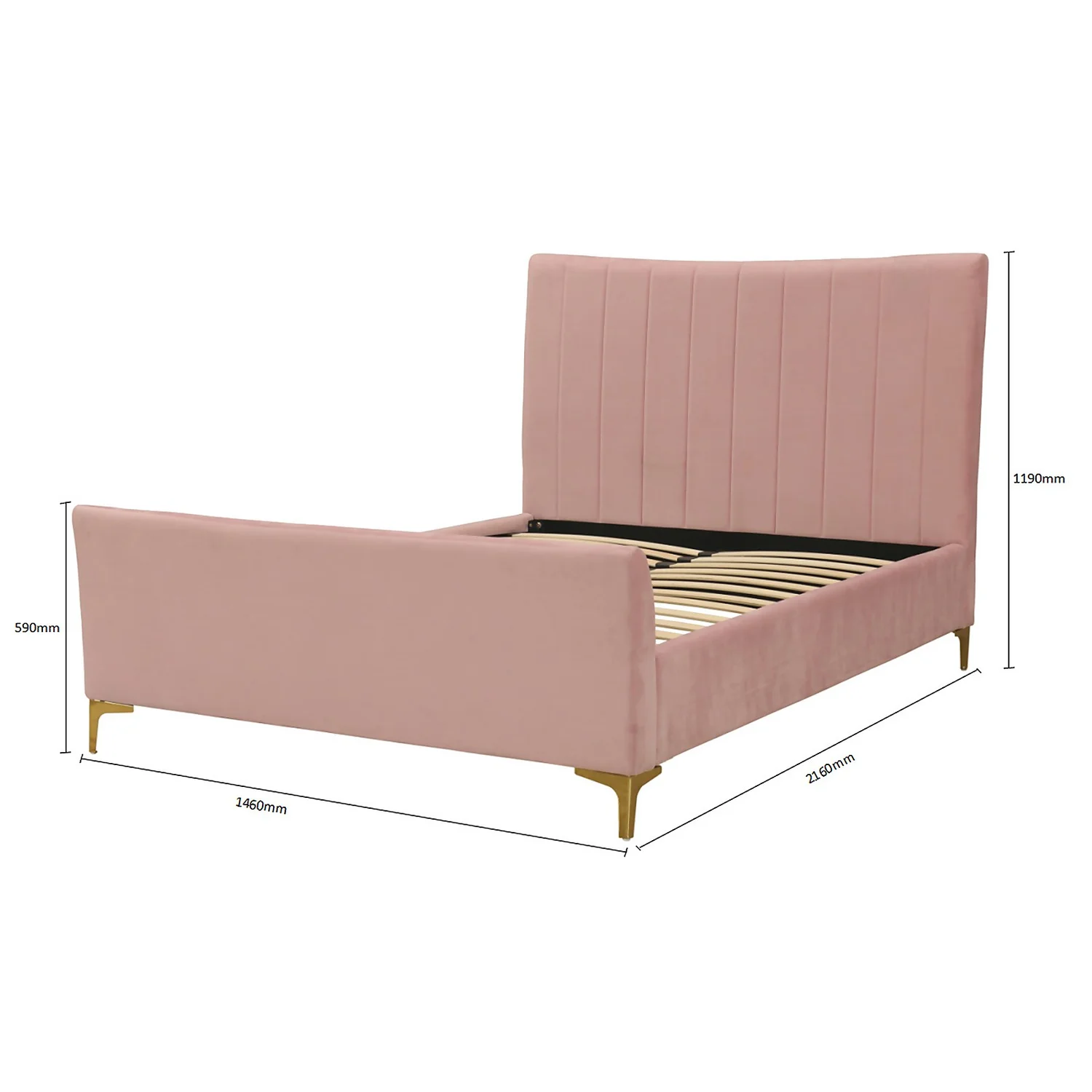 Donna Deco Double Bed - Blush 9 Donna Deco Double Bed - Blush - Image 9