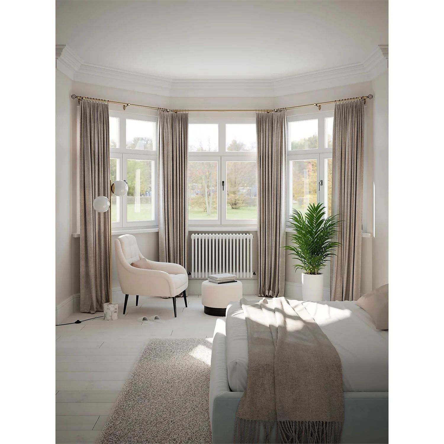 Adjustable Bay Window Bracket - Antique Brass 2 Adjustable Bay Window Bracket - Antique Brass - Image 2