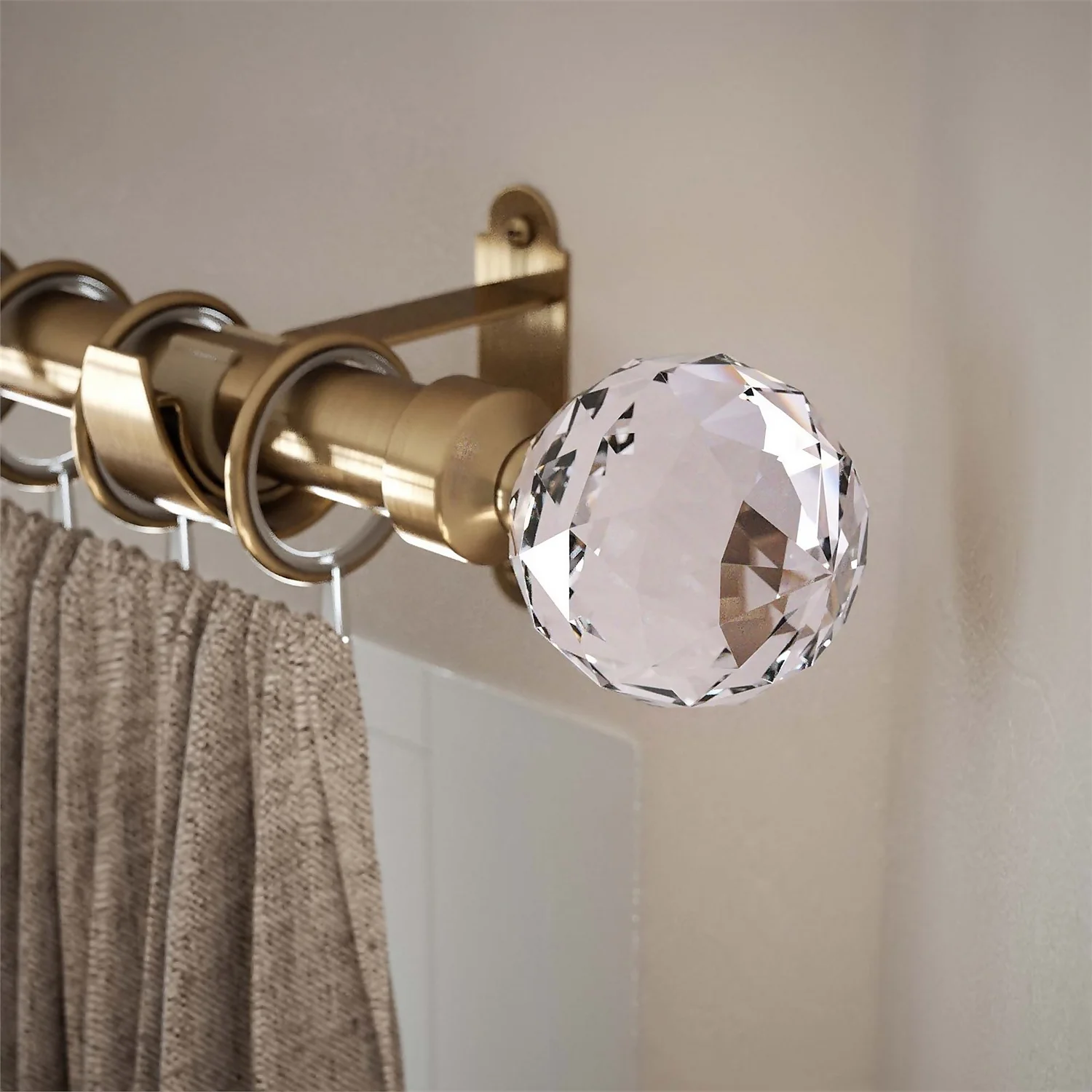 Crystal Orb Finial - Antique Brass 4 Crystal Orb Finial - Antique Brass - Image 4