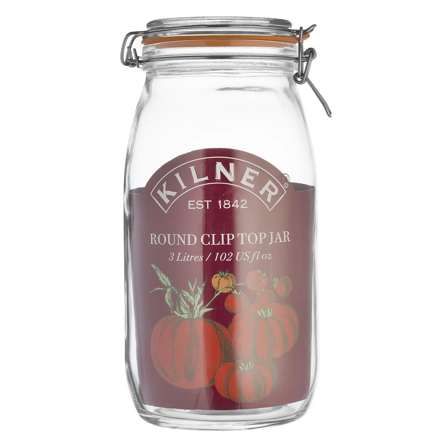 Kilner Clip Top Round Jar - 3L 2 Kilner Clip Top Round Jar - 3L - Image 2