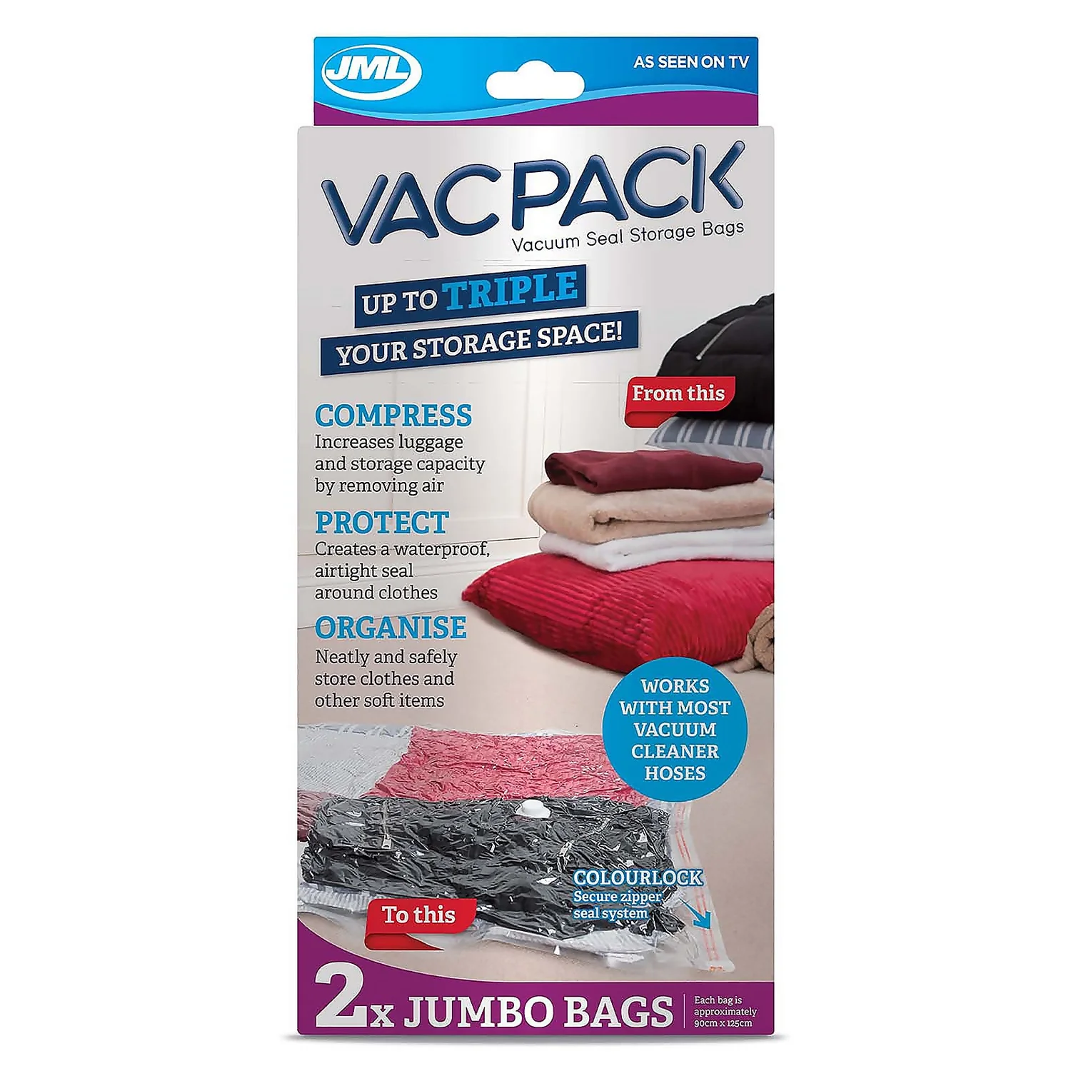 Vac Pack Go Bags - Jumbo 1 Vac Pack Go Bags - Jumbo