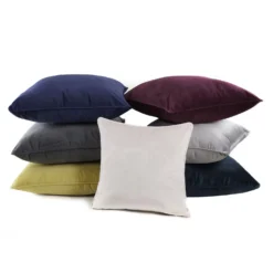 None Large Plain Velvet Cushion - Ochre - 58x58cm 9 None Large Plain Velvet Cushion - Ochre - 58x58cm -Curver Shop 12912566 1374845786406251