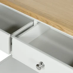 Westcott Oak Painted Console Table -Curver Shop 12914125 7144897163216028