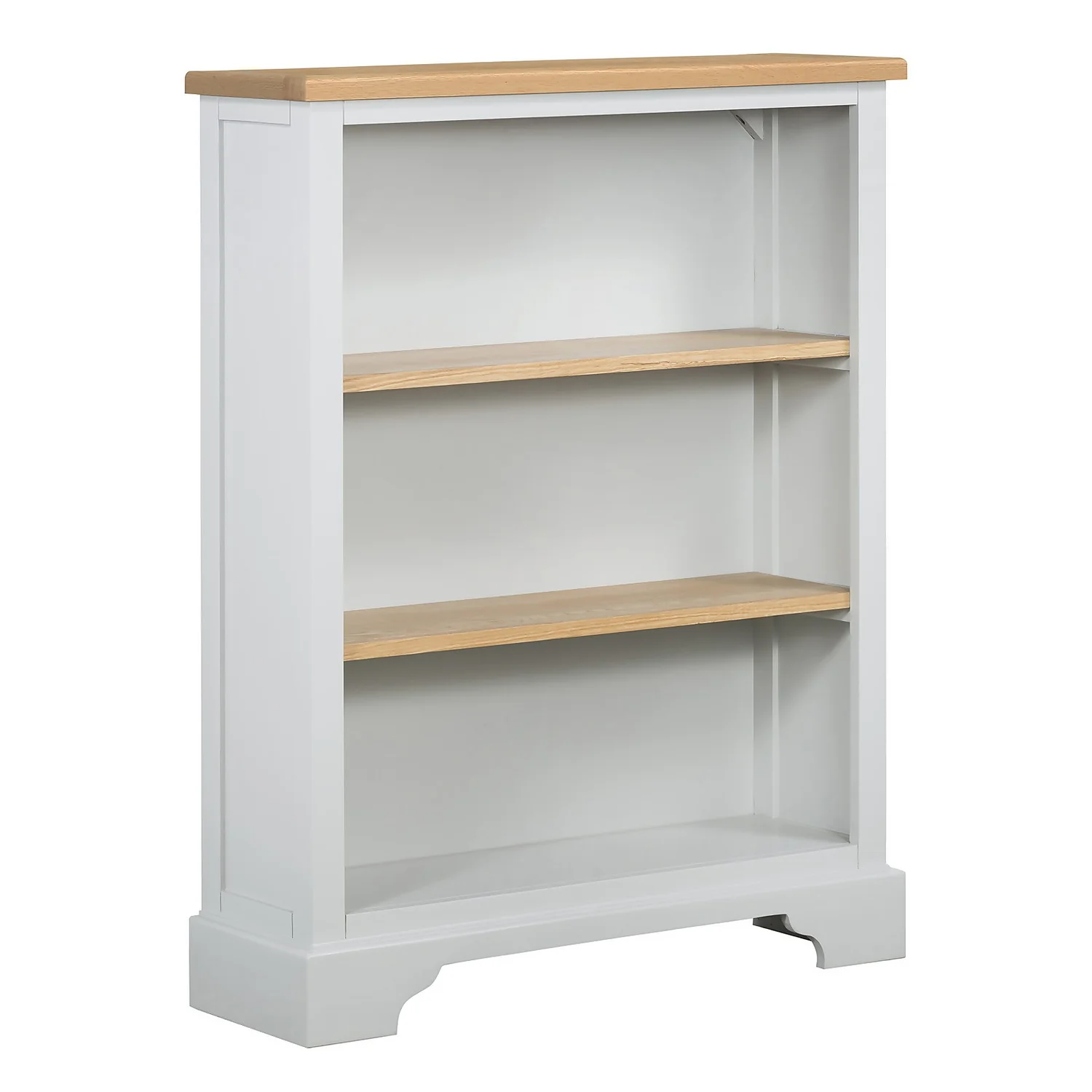 Westcott Oak Painted Low Open Bookcase 1 Westcott Oak Painted Low Open Bookcase