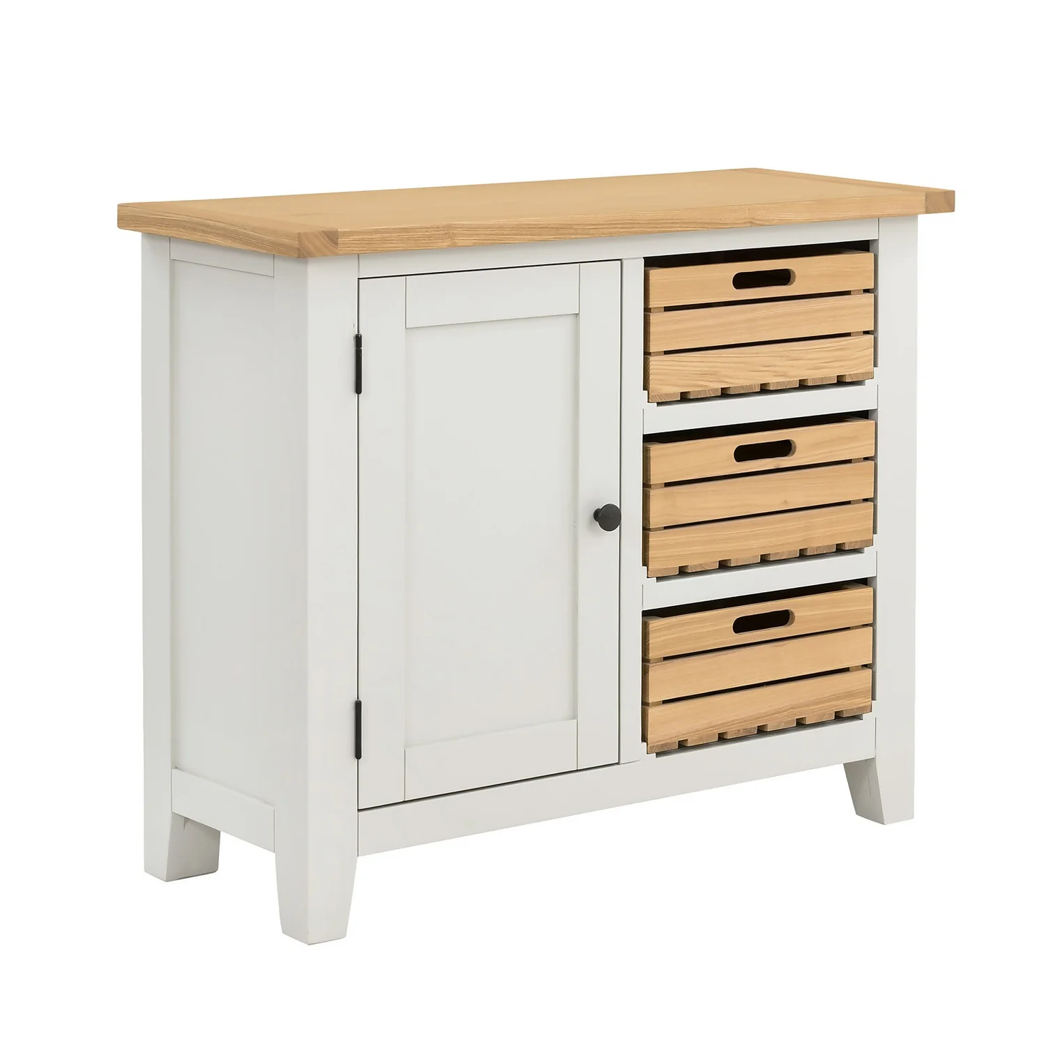 Ashstead Small Sideboard - Oak & Ivory 1 Ashstead Small Sideboard - Oak & Ivory