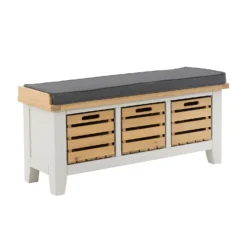 Ashstead Storage Bench - Oak & Ivory
