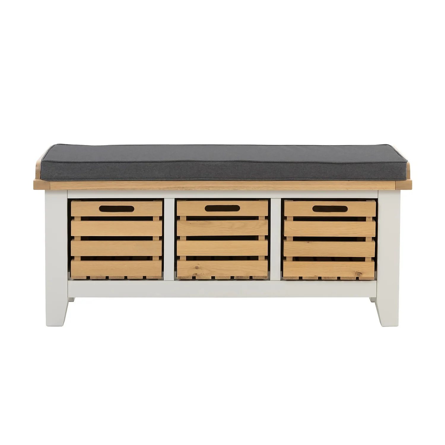 Ashstead Storage Bench - Oak & Ivory 4 Ashstead Storage Bench - Oak & Ivory - Image 4