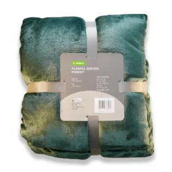 Fleece Sherpa Reverse Throw - Forest - 130x180cm