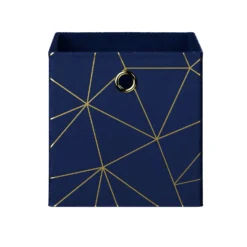 Clever Cube Velvet Geometric Insert - Navy & Gold -Curver Shop 12932950 1274887876612456