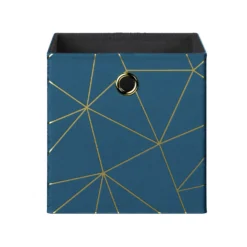 Clever Cube Velvet Geometric Insert - Smokey Blue & Gold 7 Clever Cube Velvet Geometric Insert - Smokey Blue & Gold -Curver Shop 12932951 2084887876808341
