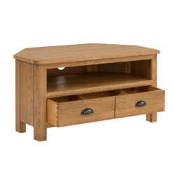 Norbury Corner TV Stand - Oak -Curver Shop 12940834 3274873340519310